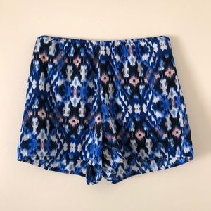 Blue Patterned Shorts